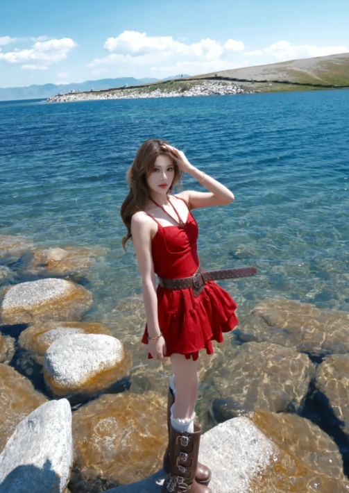 Robe courte d'été pour femme, style français, collection 2026, référence C7999