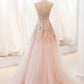 Pink StraplessTulle Ball Gown Beaded Shiny Prom Dress Pink Sweet 16 Dress C613