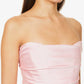 Simple Sheath Strapless Pink Short Tight Homecoming Dresses With Ruffles C1738