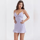 20th Birthday A line Spaghetti Straps Lilac Homecoming Dresses Short Party Dress C2927