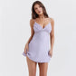 20th Birthday A line Spaghetti Straps Lilac Homecoming Dresses Short Party Dress C2927