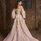 Robe de soirée élégante en tulle rose à épaules dénudées et manches longues, robe de bal, robe de soirée C3207
