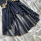 Elegant High Low Straps Black Chiffon Lace Prom Dresses Ruffles Evening Dress C2783