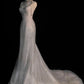 Robe de soirée longue argentée à bretelles spaghetti et paillettes de style sirène sexy C2819