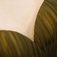 Robe de bal longue en tulle vert Simple, col en v, robe de soirée verte BD150