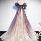 Robe de bal longue en tulle violet à paillettes robe de soirée violette BD97