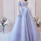 Purple tulle sequin long prom dress purple sequin evening dress BD41